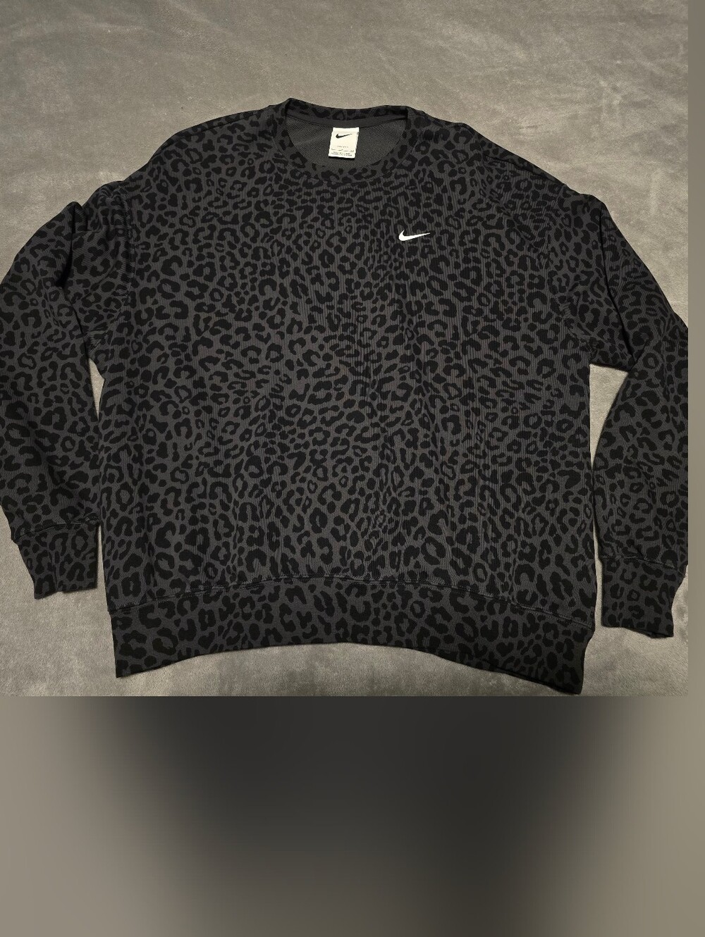 Nike French Terry Dri-Fit Leopard Crew Neck